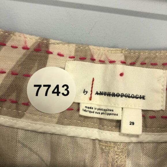 Anthropologie Frannie Linen Blend Tapered Pants Size 29 - Picture 14 of 14